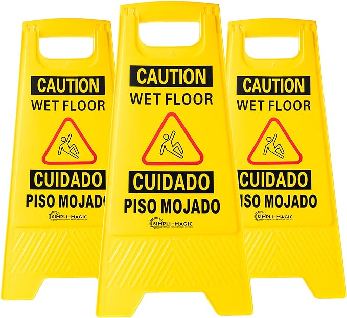 You are currently viewing Simpli-Magic 79192 Wet Floor Caution Signs, Basic, Yellow, 3 Pack